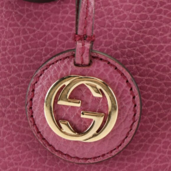 Gucci Lady Dollar Dome Two-Way Handbag in Pink Grained Leather - Picture 7 of 11